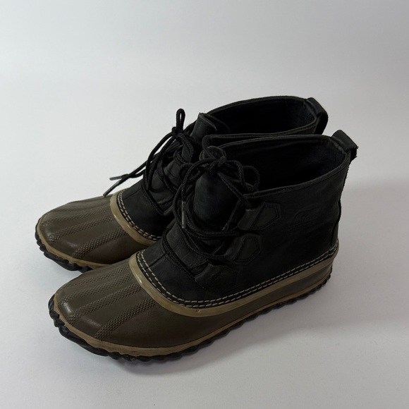 Sorel Out N About Waterproof Leather and Rubber Ankle Boots Sz 6 - Picture 4 of 14